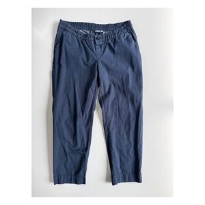GAP Maternity Pull-On Everyday Straight Crop Pants Womens Small Blue Twill